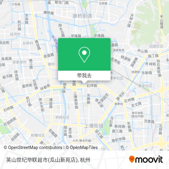 英山世纪华联超市(瓜山新苑店)地图