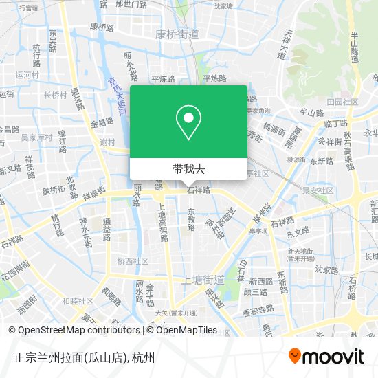 正宗兰州拉面(瓜山店)地图