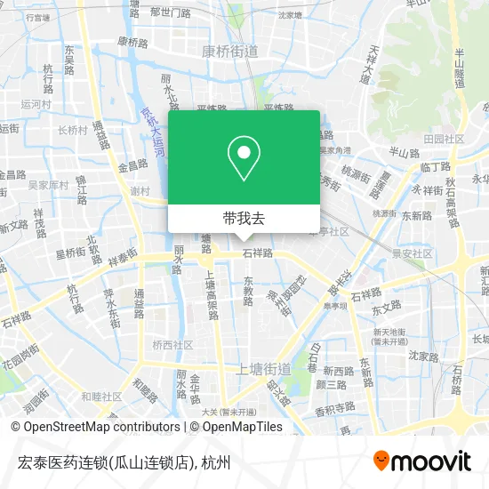宏泰医药连锁(瓜山连锁店)地图