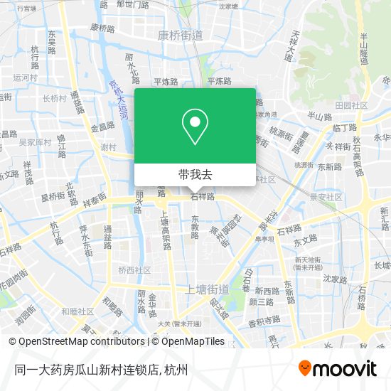 同一大药房瓜山新村连锁店地图