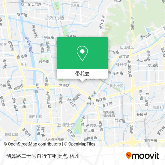 储鑫路二十号自行车租赁点地图