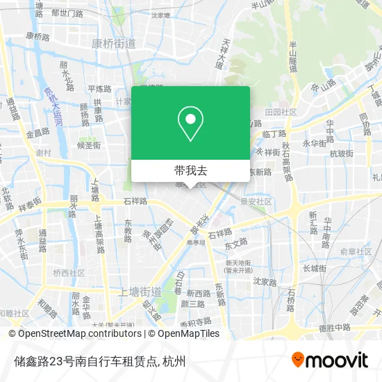 储鑫路23号南自行车租赁点地图