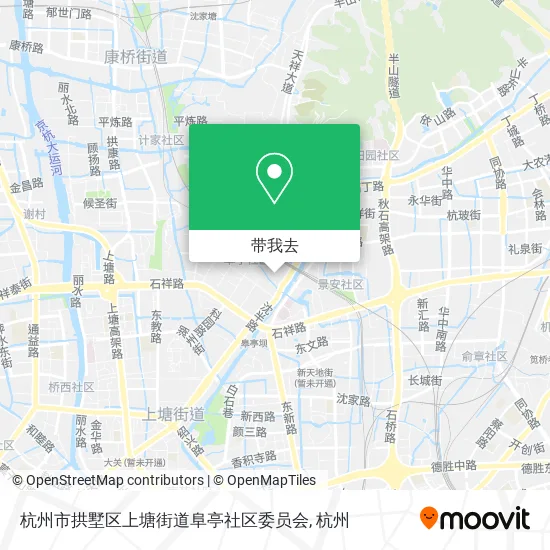 杭州市拱墅区上塘街道阜亭社区委员会地图