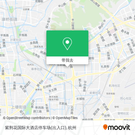 紫荆花国际大酒店停车场(出入口)地图