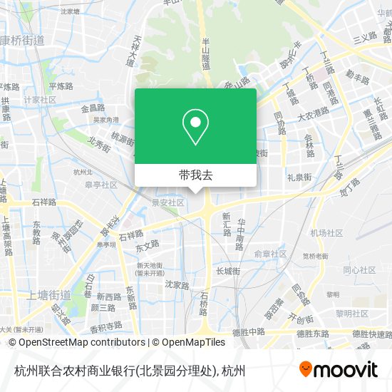 杭州联合农村商业银行(北景园分理处)地图