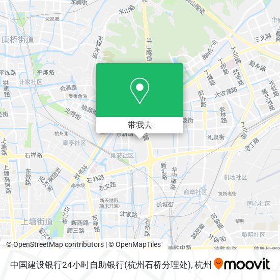 中国建设银行24小时自助银行(杭州石桥分理处)地图