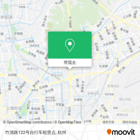竹清路122号自行车租赁点地图