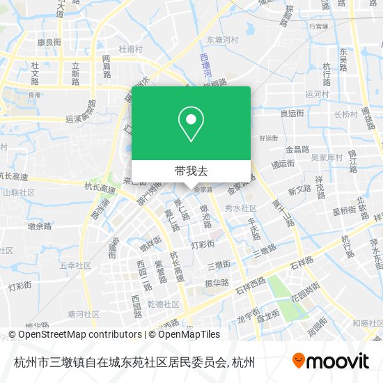 杭州市三墩镇自在城东苑社区居民委员会地图