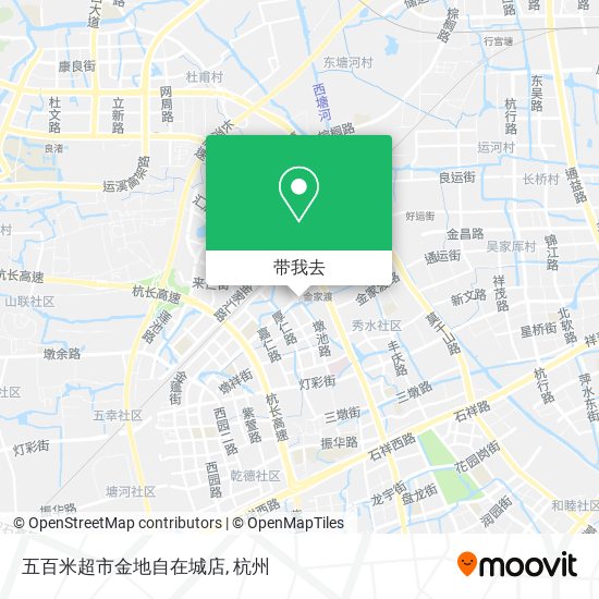 五百米超市金地自在城店地图