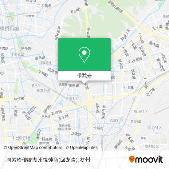周素珍传统湖州馄饨店(回龙路)地图