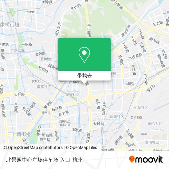 北景园中心广场停车场-入口地图