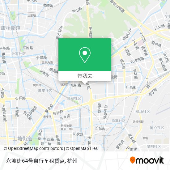 永波街64号自行车租赁点地图