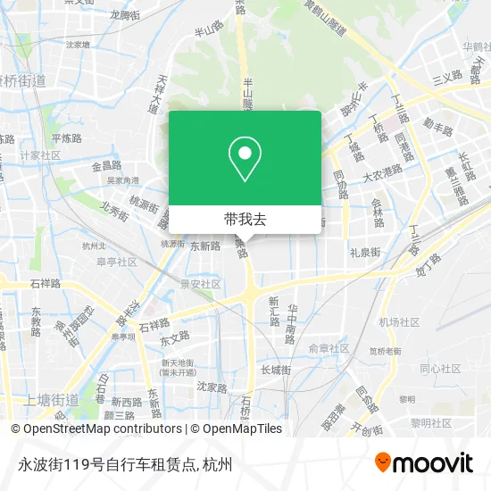永波街119号自行车租赁点地图