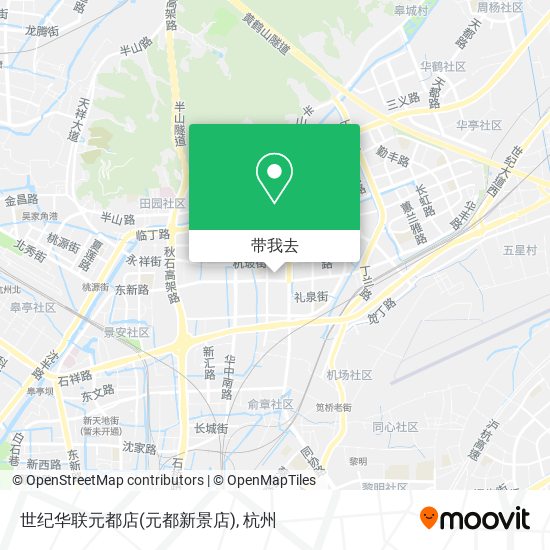 世纪华联元都店(元都新景店)地图