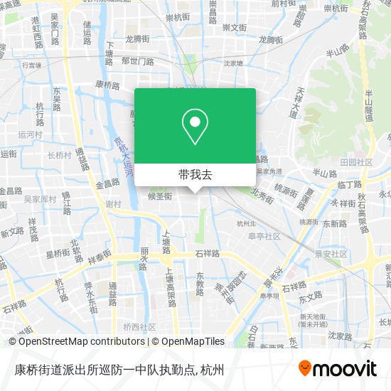 康桥街道派出所巡防一中队执勤点地图