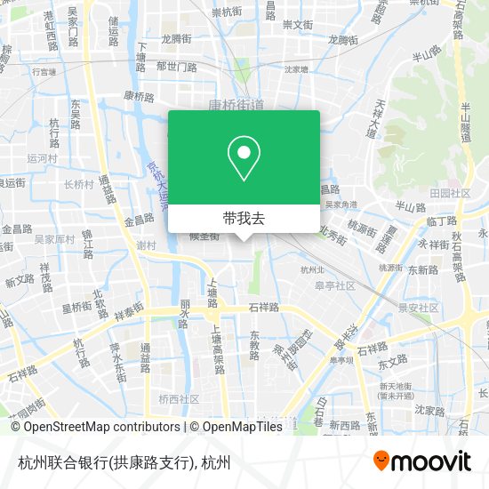 杭州联合银行(拱康路支行)地图