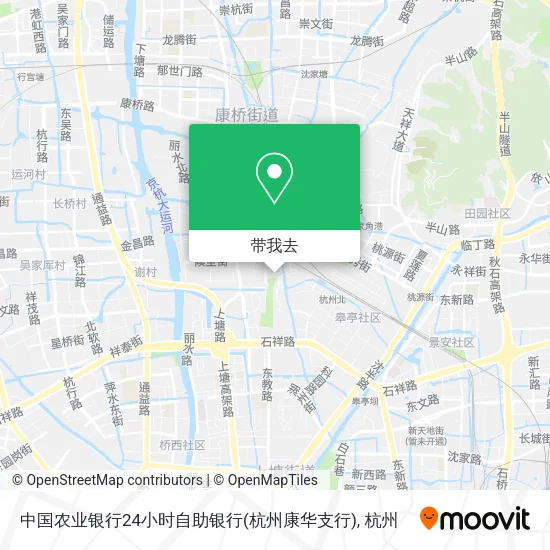 中国农业银行24小时自助银行(杭州康华支行)地图