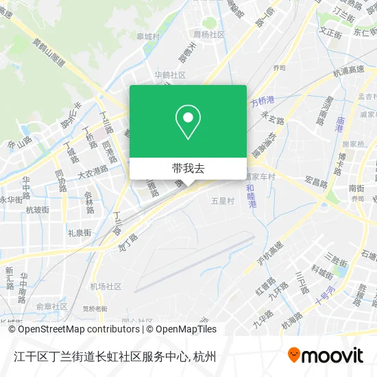 江干区丁兰街道长虹社区服务中心地图
