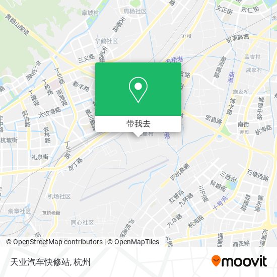 天业汽车快修站地图
