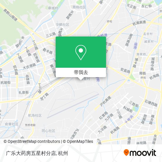 广乐大药房五星村分店地图