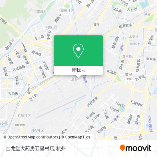 金龙堂大药房五星村店地图