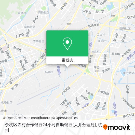 余杭区农村合作银行24小时自助银行(大井分理处)地图