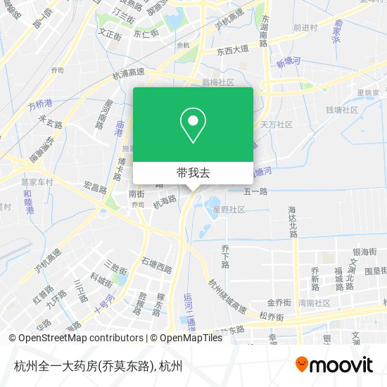杭州全一大药房(乔莫东路)地图