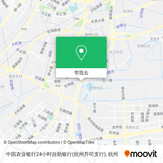 中国农业银行24小时自助银行(杭州乔司支行)地图