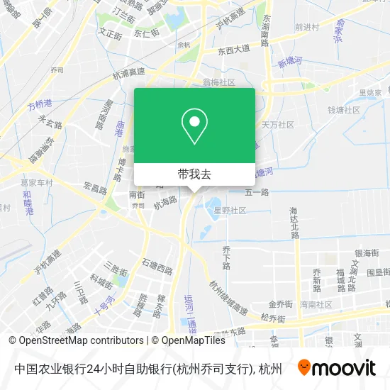 中国农业银行24小时自助银行(杭州乔司支行)地图
