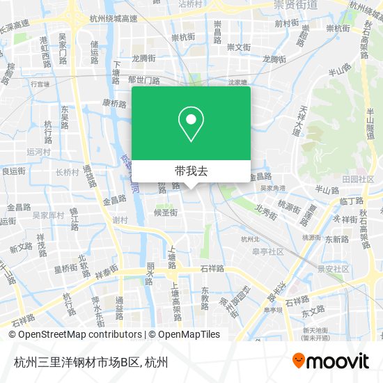杭州三里洋钢材市场B区地图