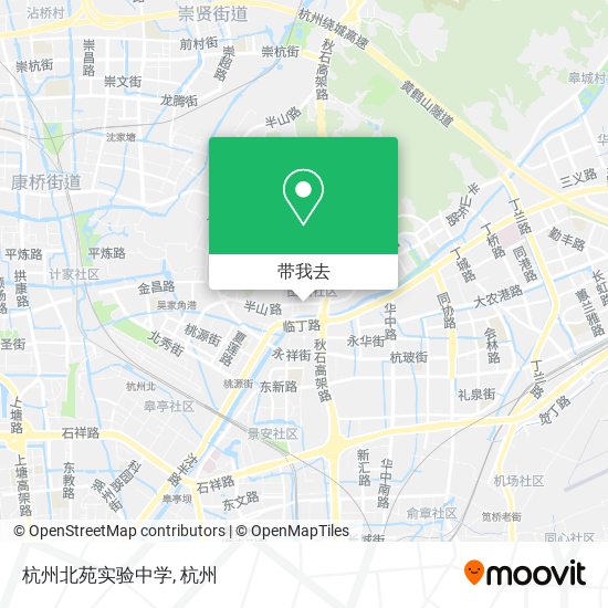 杭州北苑实验中学地图