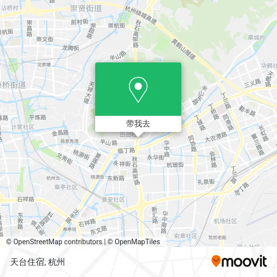 天台住宿地图