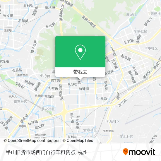 半山旧货市场西门自行车租赁点地图