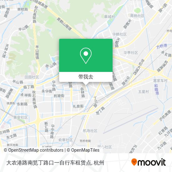 大农港路南笕丁路口一自行车租赁点地图