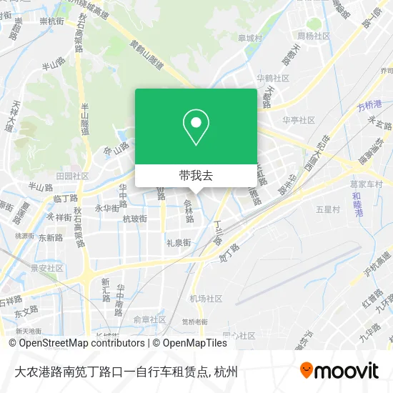 大农港路南笕丁路口一自行车租赁点地图
