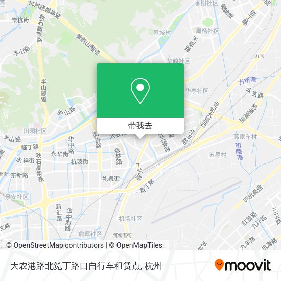 大农港路北笕丁路口自行车租赁点地图