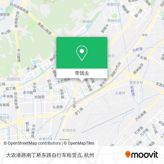 大农港路南丁桥东路自行车租赁点地图