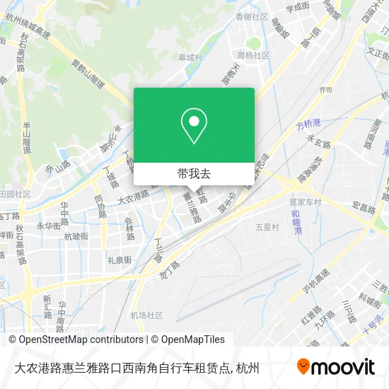 大农港路惠兰雅路口西南角自行车租赁点地图