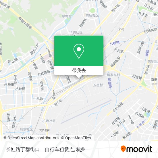长虹路丁群街口二自行车租赁点地图