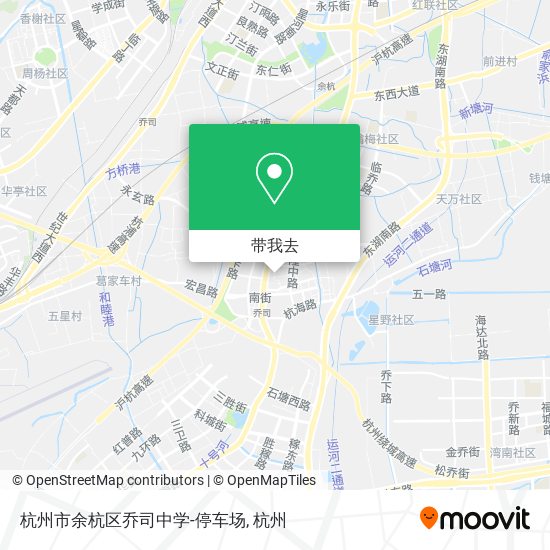杭州市余杭区乔司中学-停车场地图