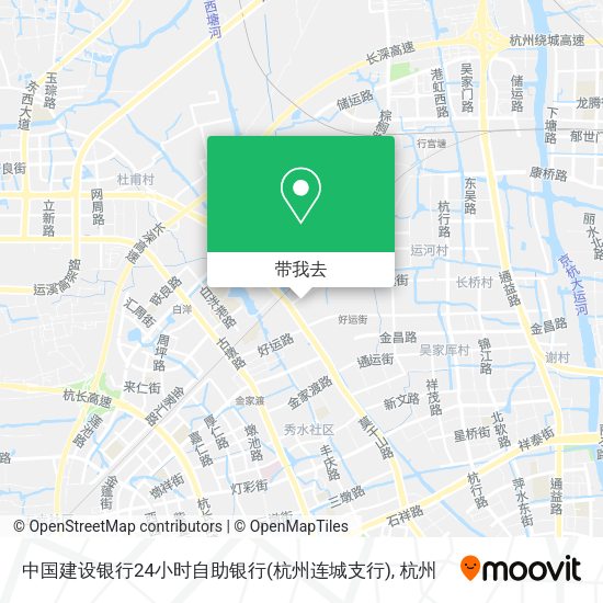 中国建设银行24小时自助银行(杭州连城支行)地图