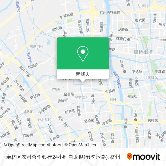 余杭区农村合作银行24小时自助银行(勾运路)地图