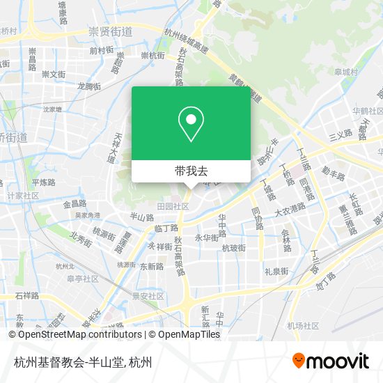 杭州基督教会-半山堂地图
