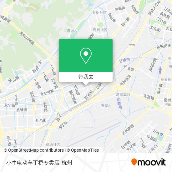 小牛电动车丁桥专卖店地图
