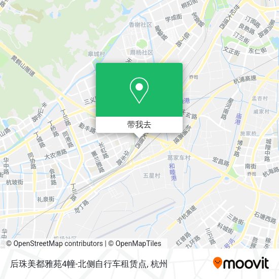 后珠美都雅苑4幢-北侧自行车租赁点地图
