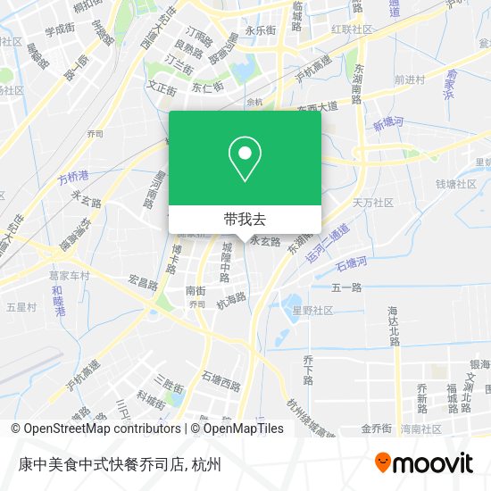 康中美食中式快餐乔司店地图
