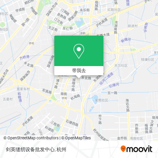 剑英缝纫设备批发中心地图