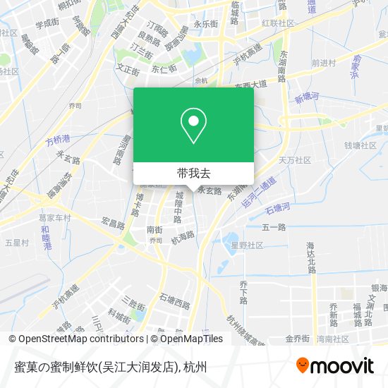 蜜菓の蜜制鲜饮(吴江大润发店)地图