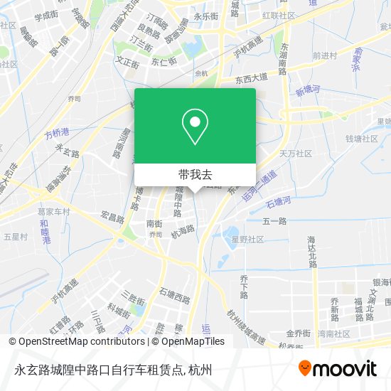 永玄路城隍中路口自行车租赁点地图