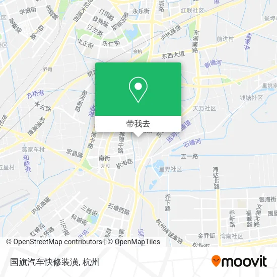 国旗汽车快修装潢地图